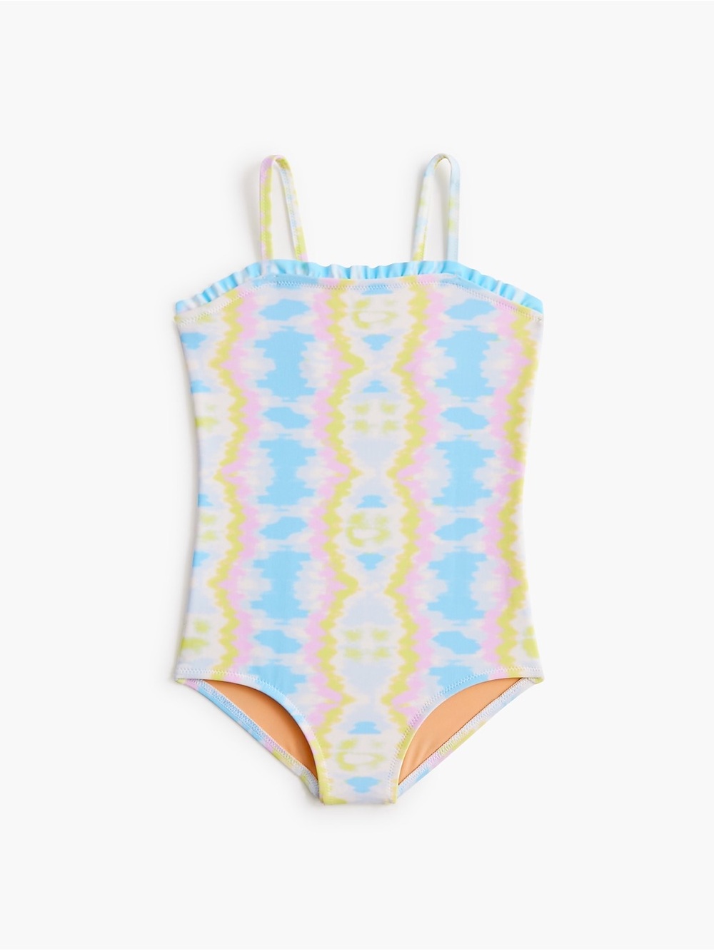 Girls' tie-dyed ruffle one-piece swimsuit NWT Size 6-7